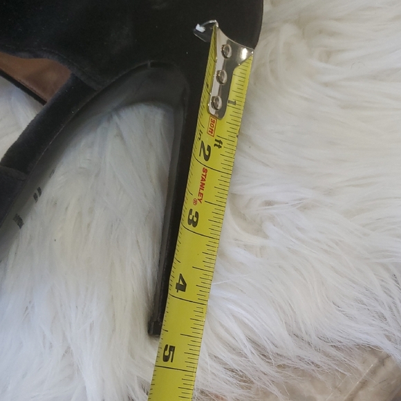 Emporio Armani Velvet Black Heels with Ribbon Tie Detail and Rounded Toe Sz 40 - Picture 7 of 12